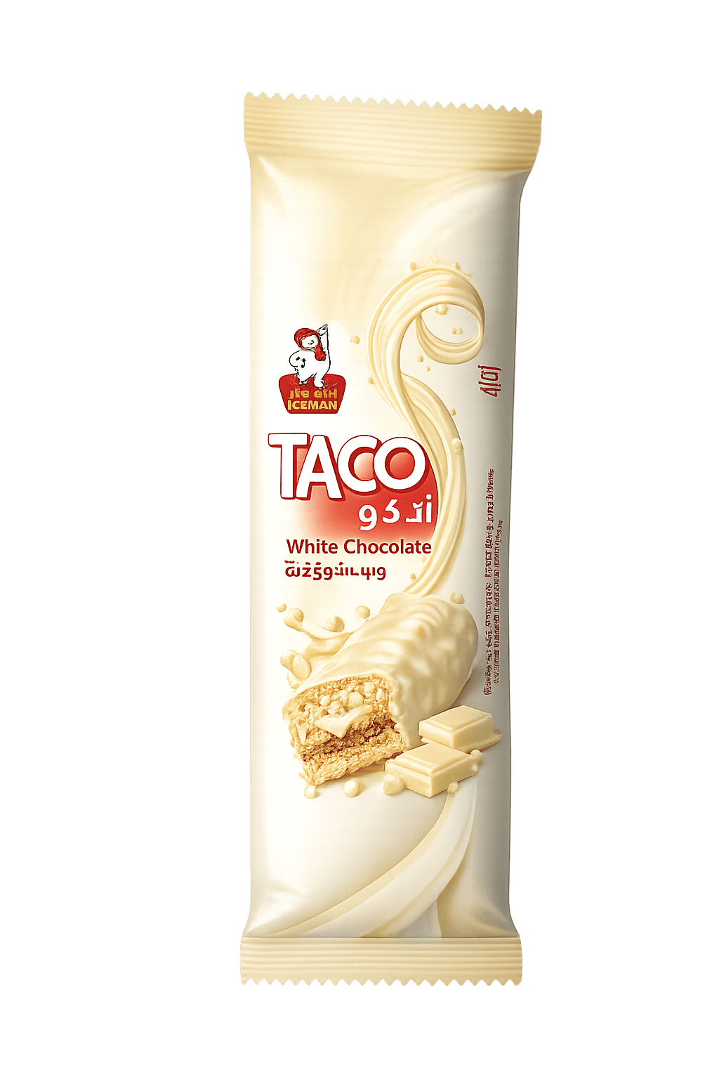 Iceman white chocolate frozen wafer product